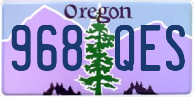OR license plate 968QES