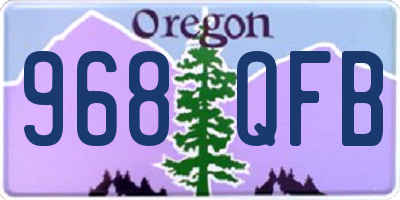 OR license plate 968QFB