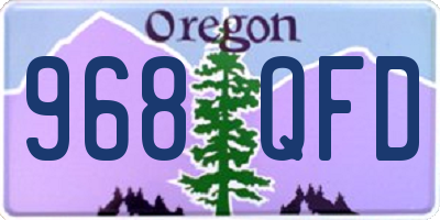OR license plate 968QFD