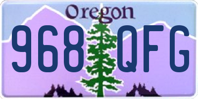 OR license plate 968QFG