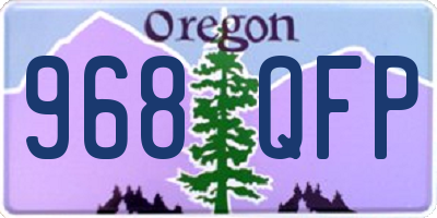 OR license plate 968QFP