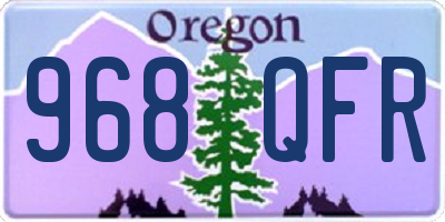 OR license plate 968QFR