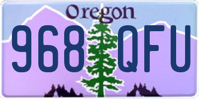 OR license plate 968QFU