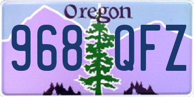 OR license plate 968QFZ
