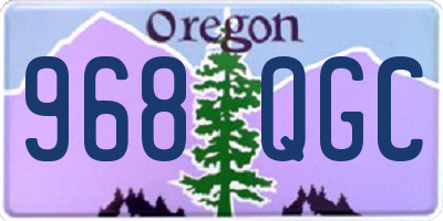 OR license plate 968QGC
