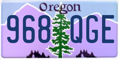 OR license plate 968QGE