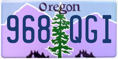 OR license plate 968QGI
