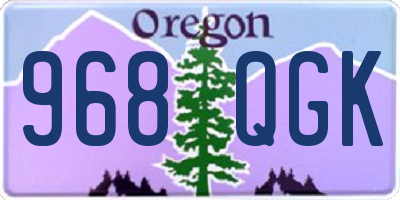 OR license plate 968QGK