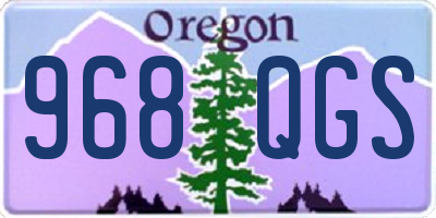 OR license plate 968QGS