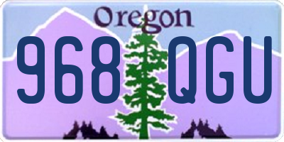 OR license plate 968QGU