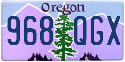 OR license plate 968QGX