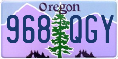 OR license plate 968QGY