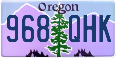 OR license plate 968QHK