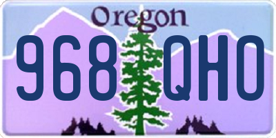 OR license plate 968QHO