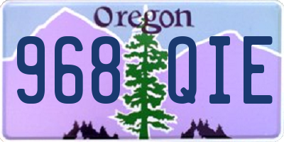 OR license plate 968QIE
