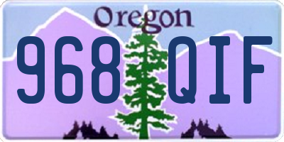 OR license plate 968QIF