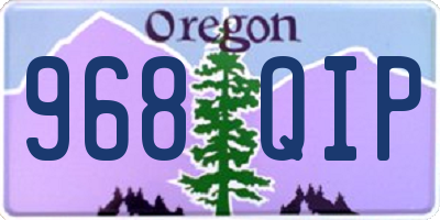 OR license plate 968QIP