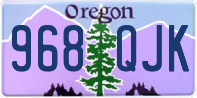 OR license plate 968QJK