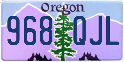 OR license plate 968QJL
