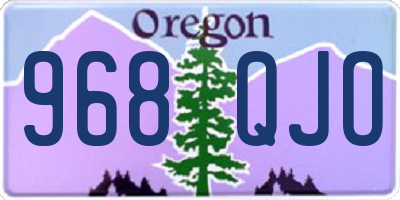 OR license plate 968QJO