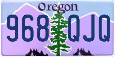 OR license plate 968QJQ