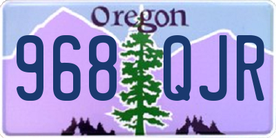 OR license plate 968QJR
