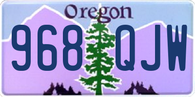 OR license plate 968QJW