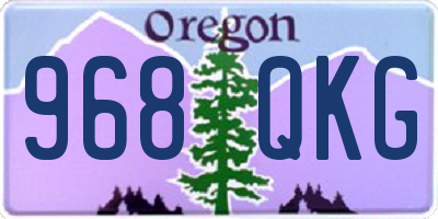 OR license plate 968QKG