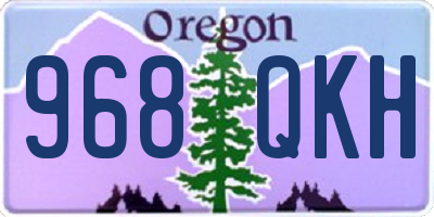 OR license plate 968QKH