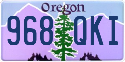 OR license plate 968QKI