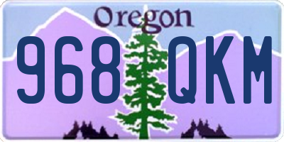 OR license plate 968QKM