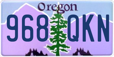 OR license plate 968QKN