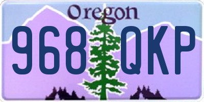 OR license plate 968QKP
