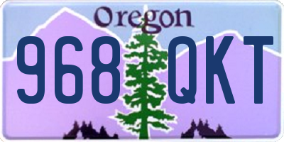 OR license plate 968QKT