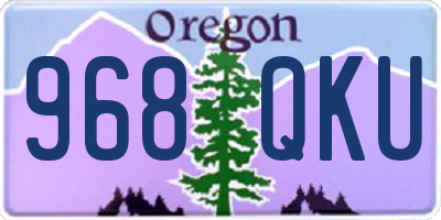 OR license plate 968QKU