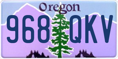 OR license plate 968QKV