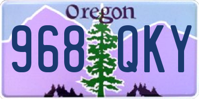 OR license plate 968QKY
