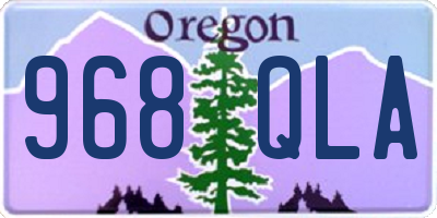 OR license plate 968QLA