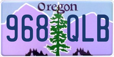 OR license plate 968QLB