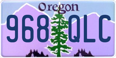 OR license plate 968QLC
