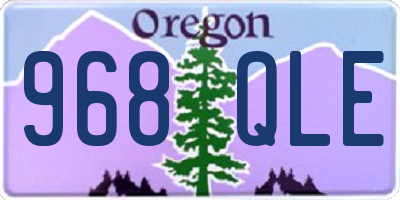 OR license plate 968QLE