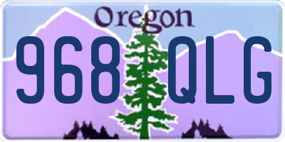 OR license plate 968QLG
