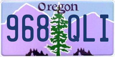 OR license plate 968QLI