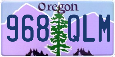 OR license plate 968QLM