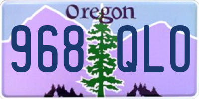 OR license plate 968QLO