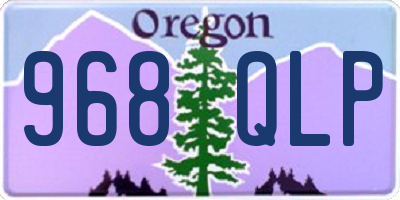 OR license plate 968QLP