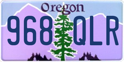 OR license plate 968QLR