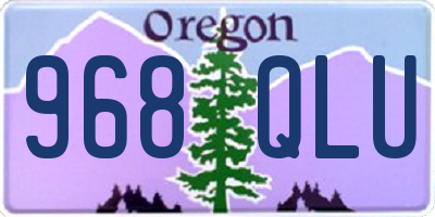 OR license plate 968QLU