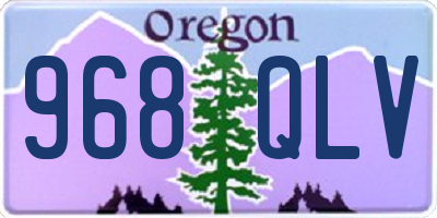 OR license plate 968QLV