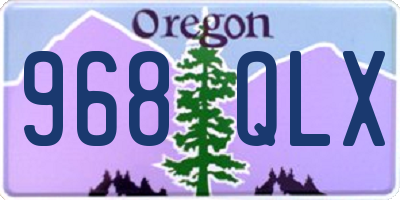OR license plate 968QLX